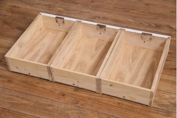 ペイント家具　リメイク　丸みのあるレトロな脚付きローボード(収納棚、戸棚)