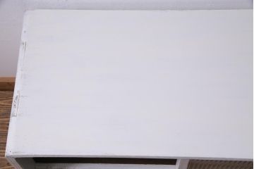 ペイント家具　リメイク　丸みのあるレトロな脚付きローボード(収納棚、戸棚)