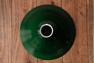 レトロ　戦前　ビビットなグリーンが目を引くペンダントライト(電笠、シェード、天井照明)