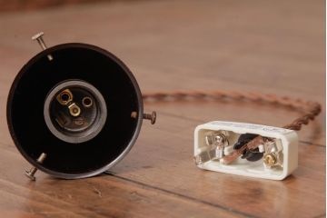 レトロ　戦前　ビビットなグリーンが目を引くペンダントライト(電笠、シェード、天井照明)