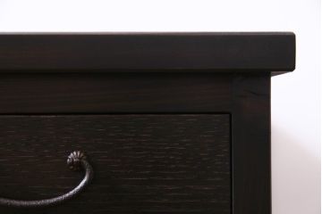 ラフジュ工房オリジナル　古建具リメイク　趣ある透かし彫りが和の風情感じる引き出し付きローボード(戸棚、収納棚、テレビボード)