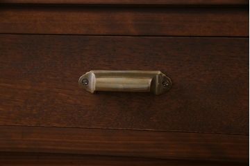 ラフジュ工房オリジナル　古い建具の枠が味わい深い横長のリビングボード(収納棚、戸棚)