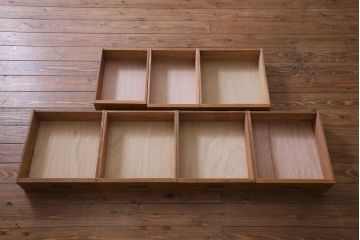 レトロ家具　昭和レトロ　天板ホワイトオーク材　特大サイズ!温もり溢れるナラ材製の両面両袖デスク(パートナーデスク、作業台、ワークデスク、在宅ワーク、在宅用)