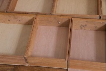 レトロ家具　昭和レトロ　天板ホワイトオーク材　特大サイズ!温もり溢れるナラ材製の両面両袖デスク(パートナーデスク、作業台、ワークデスク、在宅ワーク、在宅用)