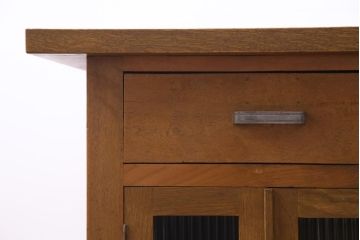 レトロ家具　昭和レトロ　天板ホワイトオーク材　特大サイズ!温もり溢れるナラ材製の両面両袖デスク(パートナーデスク、作業台、ワークデスク、在宅ワーク、在宅用)