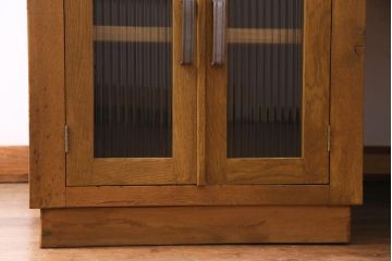 レトロ家具　昭和レトロ　天板ホワイトオーク材　特大サイズ!温もり溢れるナラ材製の両面両袖デスク(パートナーデスク、作業台、ワークデスク、在宅ワーク、在宅用)