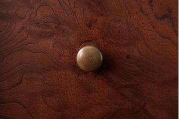 アンティーク雑貨　和製アンティーク　高級品!　三方ケヤキ材　鮮明な杢目が魅力の書箱(収納箱、収納棚)