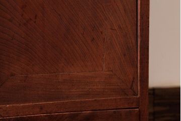 アンティーク雑貨　和製アンティーク　高級品!　三方ケヤキ材　鮮明な杢目が魅力の書箱(収納箱、収納棚)