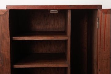 アンティーク家具　昭和初期　ヒノキ材　懐かしさと味わい深さが漂う小型収納棚(収納箱、書箱)