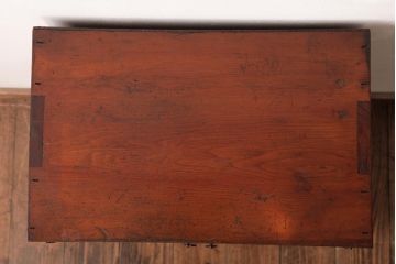 アンティーク家具　昭和初期　ヒノキ材　懐かしさと味わい深さが漂う小型収納棚(収納箱、書箱)