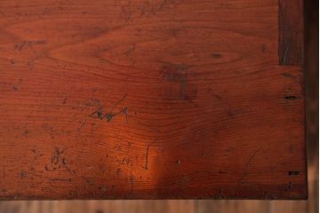 アンティーク家具　昭和初期　ヒノキ材　懐かしさと味わい深さが漂う小型収納棚(収納箱、書箱)