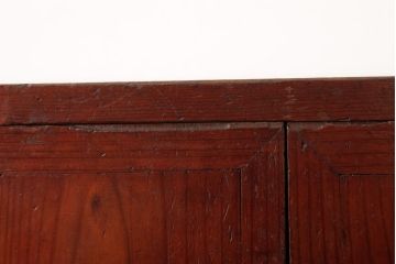 アンティーク家具　昭和初期　ヒノキ材　懐かしさと味わい深さが漂う小型収納棚(収納箱、書箱)