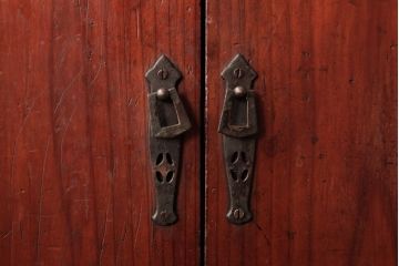 アンティーク家具　昭和初期　ヒノキ材　懐かしさと味わい深さが漂う小型収納棚(収納箱、書箱)