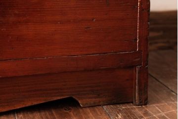 アンティーク家具　昭和初期　ヒノキ材　懐かしさと味わい深さが漂う小型収納棚(収納箱、書箱)