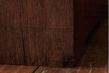 アンティーク家具　昭和初期　ヒノキ材　懐かしさと味わい深さが漂う小型収納棚(収納箱、書箱)