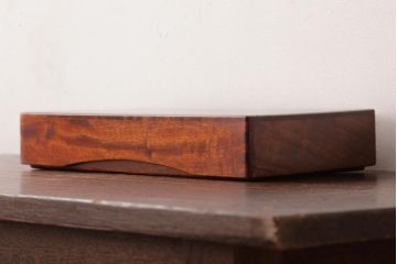 アンティーク雑貨　和製アンティーク　楠材　しっとりとした艶が美しいシンプルな文箱(木箱、収納箱)