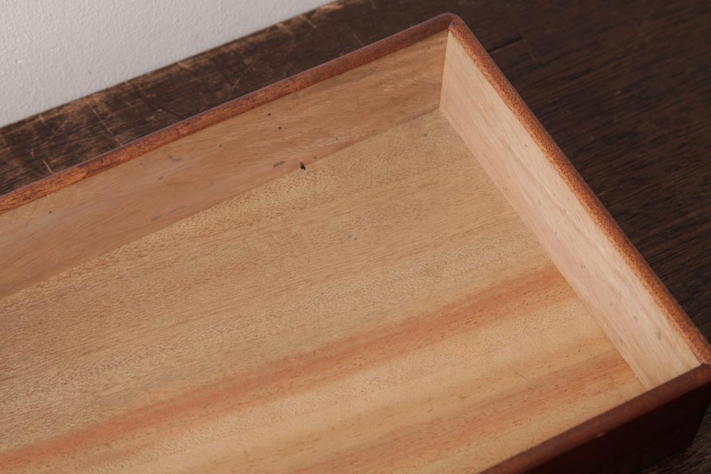 アンティーク雑貨　和製アンティーク　楠材　しっとりとした艶が美しいシンプルな文箱(木箱、収納箱)