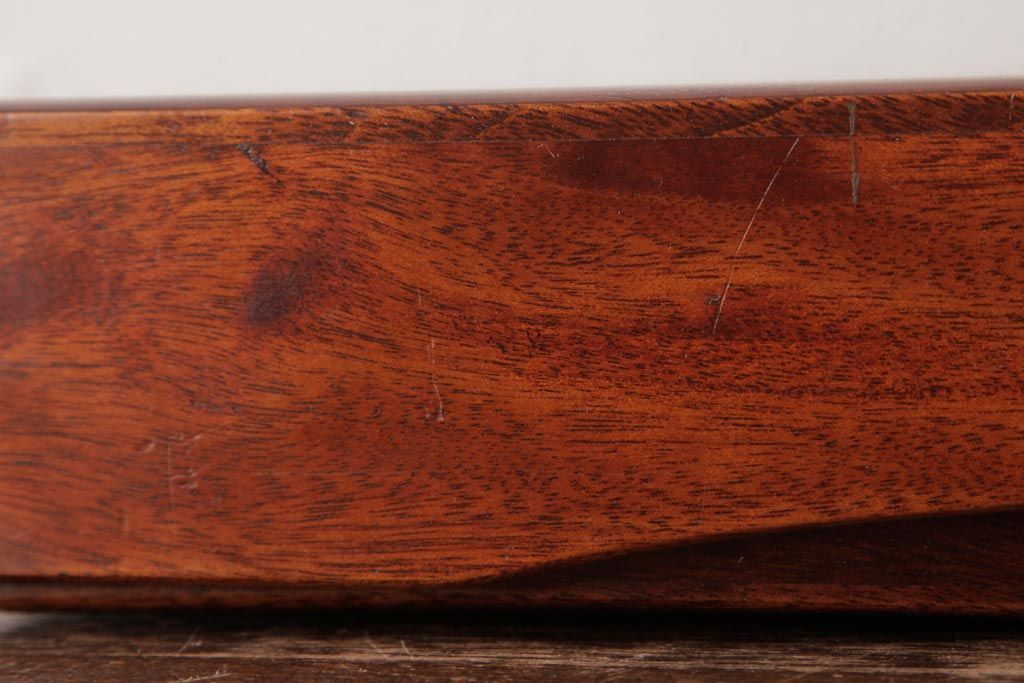 アンティーク雑貨　和製アンティーク　楠材　しっとりとした艶が美しいシンプルな文箱(木箱、収納箱)