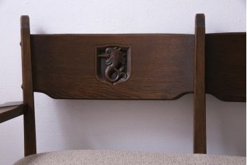 ヴィンテージ家具　ビンテージ　神戸家具　永田良介商店　シックな雰囲気漂う上質な作りの3人掛けソファ