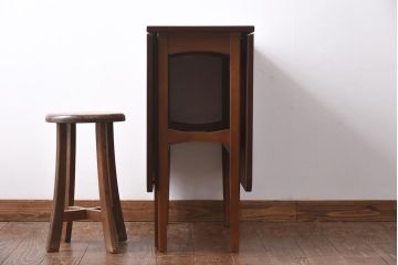 ヴィンテージ家具　北欧ビンテージ　チーク材　おしゃれで便利なバタフライテーブル(エクステンションテーブル、カフェテーブル)