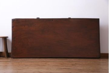 アンティーク雑貨　明治大正期　DIY　漆塗り　味わい深いケヤキ一枚板(古材、材料)
