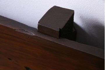 アンティーク雑貨　明治大正期　DIY　漆塗り　味わい深いケヤキ一枚板(古材、材料)