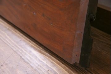 アンティーク雑貨　明治大正期　DIY　漆塗り　味わい深いケヤキ一枚板(古材、材料)