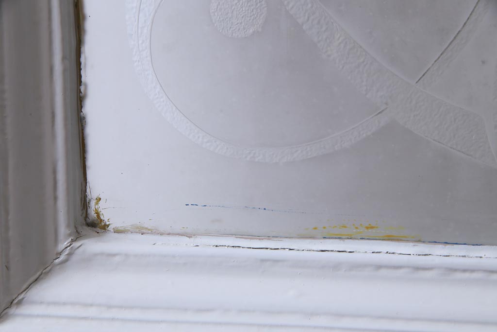 フランスアンティーク　両開き　透かしがおしゃれなフレンチシックな親子ドア(ガラスドア、扉)