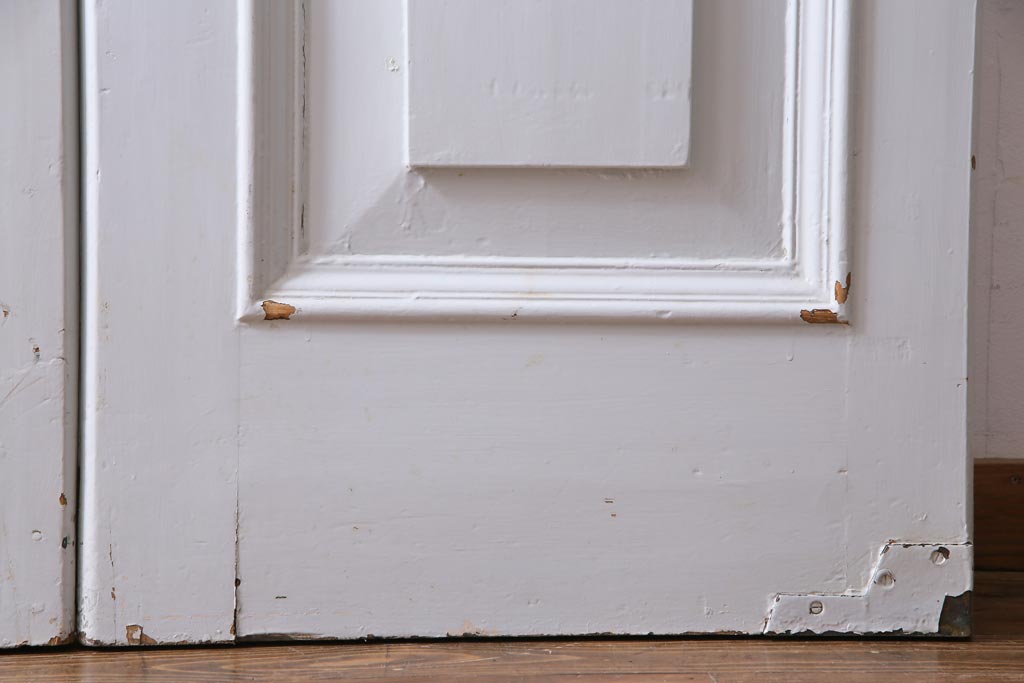 フランスアンティーク　両開き　透かしがおしゃれなフレンチシックな親子ドア(ガラスドア、扉)