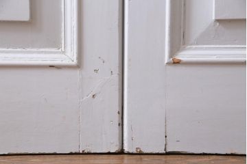 フランスアンティーク　両開き　透かしがおしゃれなフレンチシックな親子ドア(ガラスドア、扉)