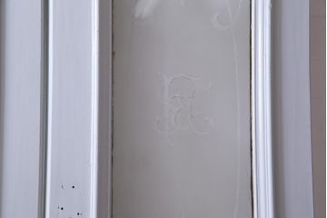 フランスアンティーク　両開き　透かしがおしゃれなフレンチシックな親子ドア(ガラスドア、扉)