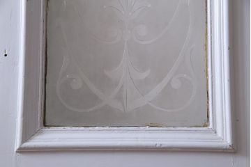 フランスアンティーク　両開き　透かしがおしゃれなフレンチシックな親子ドア(ガラスドア、扉)