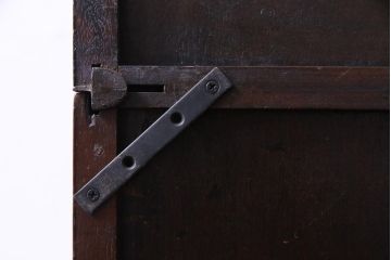 アンティーク家具　イギリスアンティーク　マホガニー材　ステンドグラスのゆらぎが味わい深いスタッキングブックケース(本箱、収納棚)