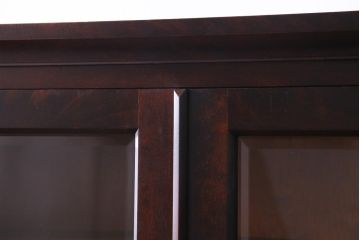 中古　北海道民芸家具　深みのある美しい木肌が上品な雰囲気漂うビューローブックケース(ライティングビューロー、机、本箱、収納棚)(定価約49万円)