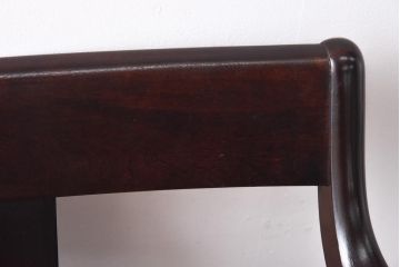 中古　松本民芸家具　#77型　ラッシ座(ガマ座)の曲肘イス(アームチェア、椅子)(定価約23万円)(1)