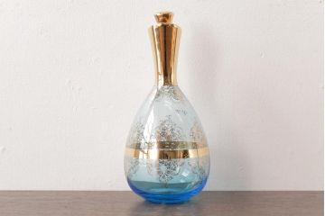 アンティーク雑貨　西洋ビンテージ　ヴェネチアングラス(ベネチアングラス)　ムラーノガラス　気品漂うデキャンタ(デカンタ、水差し、ムラノガラス)