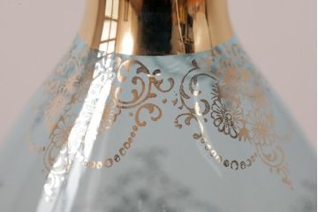 アンティーク雑貨　西洋ビンテージ　ヴェネチアングラス(ベネチアングラス)　ムラーノガラス　気品漂うデキャンタ(デカンタ、水差し、ムラノガラス)