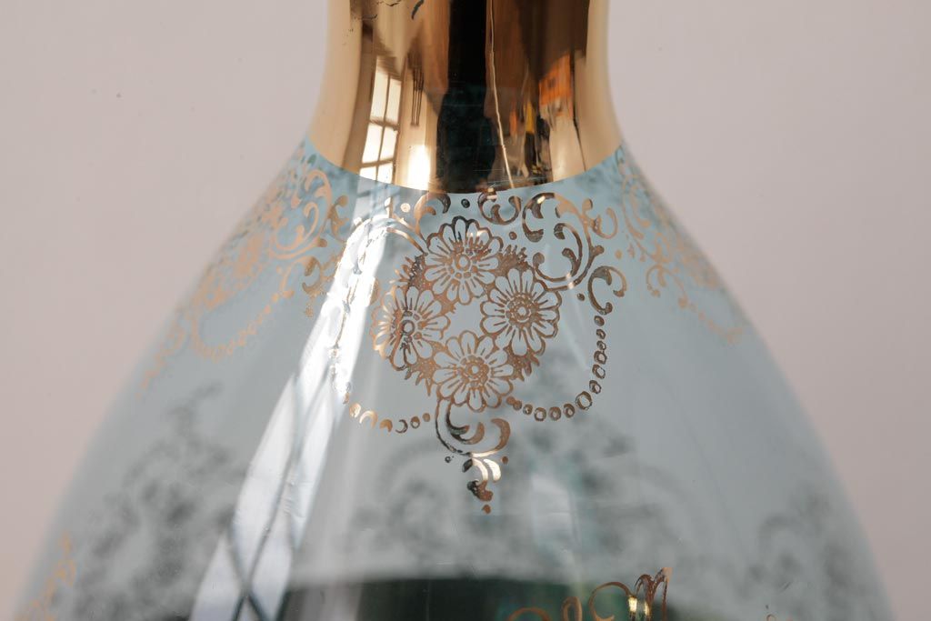 アンティーク雑貨　西洋ビンテージ　ヴェネチアングラス(ベネチアングラス)　ムラーノガラス　気品漂うデキャンタ(デカンタ、水差し、ムラノガラス)