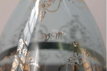 アンティーク雑貨　西洋ビンテージ　ヴェネチアングラス(ベネチアングラス)　ムラーノガラス　気品漂うデキャンタ(デカンタ、水差し、ムラノガラス)