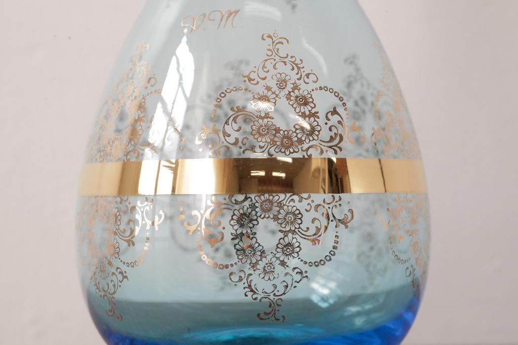 MURANO GLASS ムラノ ブルー ライオン モチーフ 装飾 デカンタ MURANO GLASS ムラノ ブルー ライオン モチーフ 装飾 デカンタ