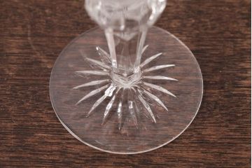 中古　MEISSEN(マイセン)　ブルーオニオン　グラヴィール彫刻が目を引くペアゴブレット(グラス)