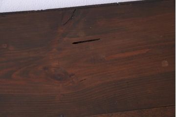 レトロ家具　和製アンティーク　大正昭和初期　前面ナラ材　レトロな佇まいが味わい深い薄型のガラス収納棚(戸棚、サイドボード)