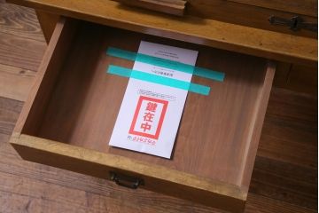 アンティーク家具　和製アンティーク　ナラ材　上手物　大正ロマンの雰囲気漂うロールトップデスク(ライティングビューロー、机、在宅ワーク、在宅用蛇腹)