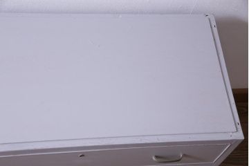 和製アンティーク　ペイント家具　レトロなデザインとシャビーな雰囲気がお洒落な重ねチェスト(引き出し、収納たんす、整理箪笥)(R-034541)