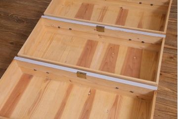 和製アンティーク　ペイント家具　レトロなデザインとシャビーな雰囲気がお洒落な重ねチェスト(引き出し、収納たんす、整理箪笥)(R-034541)