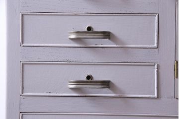 和製アンティーク　ペイント家具　レトロなデザインとシャビーな雰囲気がお洒落な重ねチェスト(引き出し、収納たんす、整理箪笥)(R-034541)