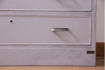 和製アンティーク　ペイント家具　レトロなデザインとシャビーな雰囲気がお洒落な重ねチェスト(引き出し、収納たんす、整理箪笥)(R-034541)