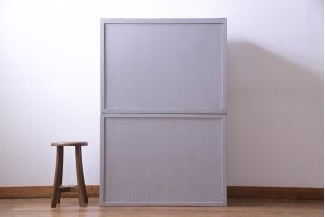 和製アンティーク　ペイント家具　レトロなデザインとシャビーな雰囲気がお洒落な重ねチェスト(引き出し、収納たんす、整理箪笥)(R-034541)