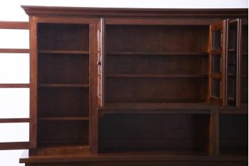 中古　特注品　松本民芸家具　上品な高級感漂う特大サイズの食器棚(キャビネット、飾り棚)(定価約200万円)