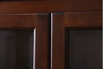 中古　特注品　松本民芸家具　上品な高級感漂う特大サイズの食器棚(キャビネット、飾り棚)(定価約200万円)